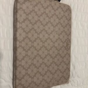 Kate Spade Beige Floral Laptop Sleeve